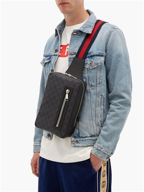 gucci bag mens black|men's Gucci crossbody bag sale.